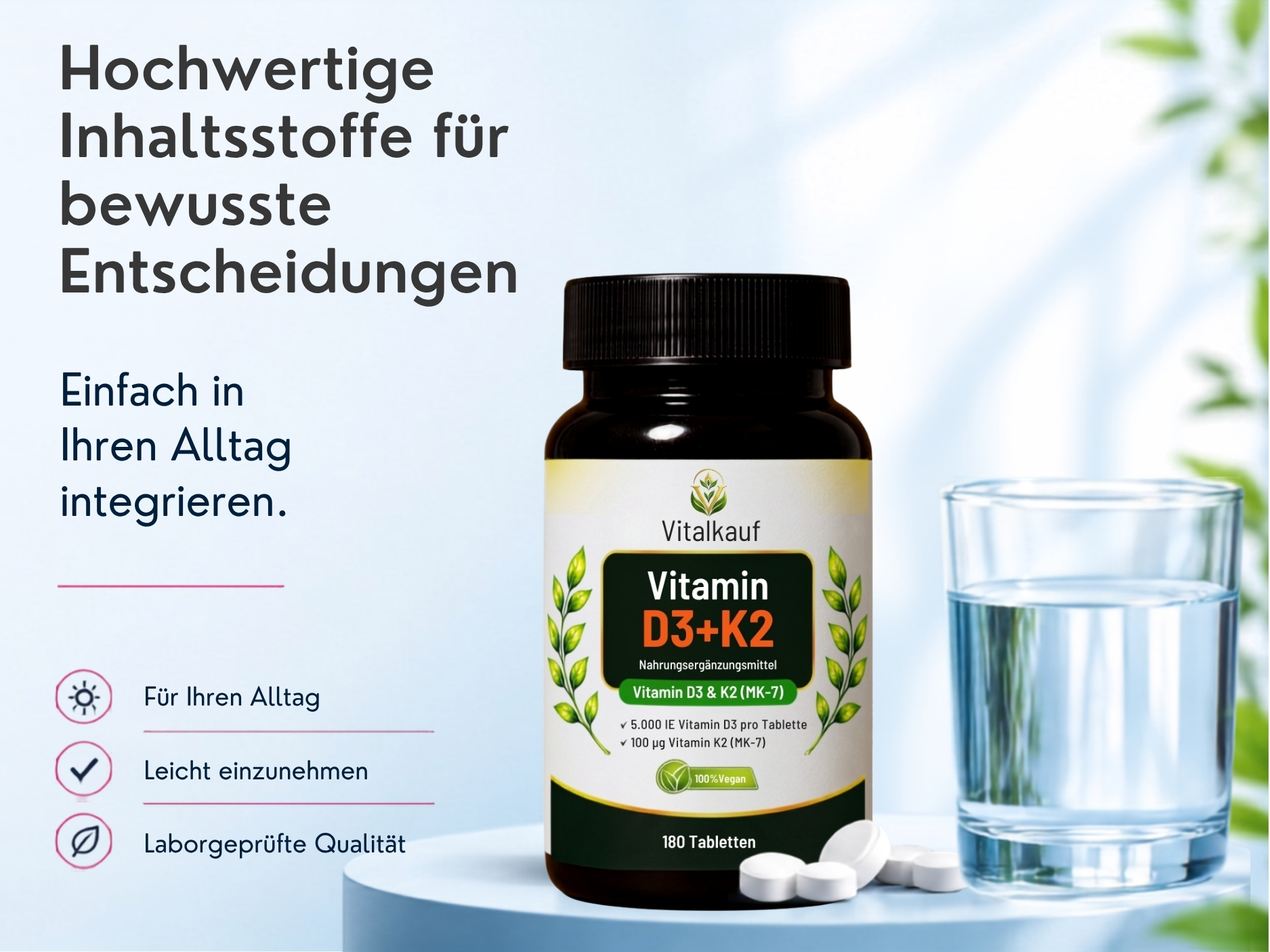 Vitalkauf Vitamin D3 K2 einfache Anwendung