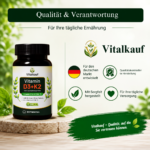 Vitamin D3 + K2 MK-7 5000 IE + 100 µg – 180 vegane Tabletten